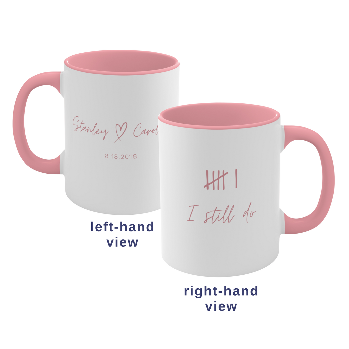 Personalized Two-Tone Tally Mark Mug