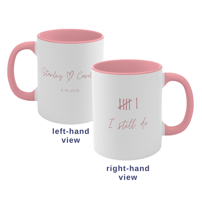 Personalized Two-Tone Tally Mark Mug