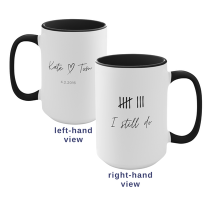 Personalized Two-Tone Tally Mark Mug