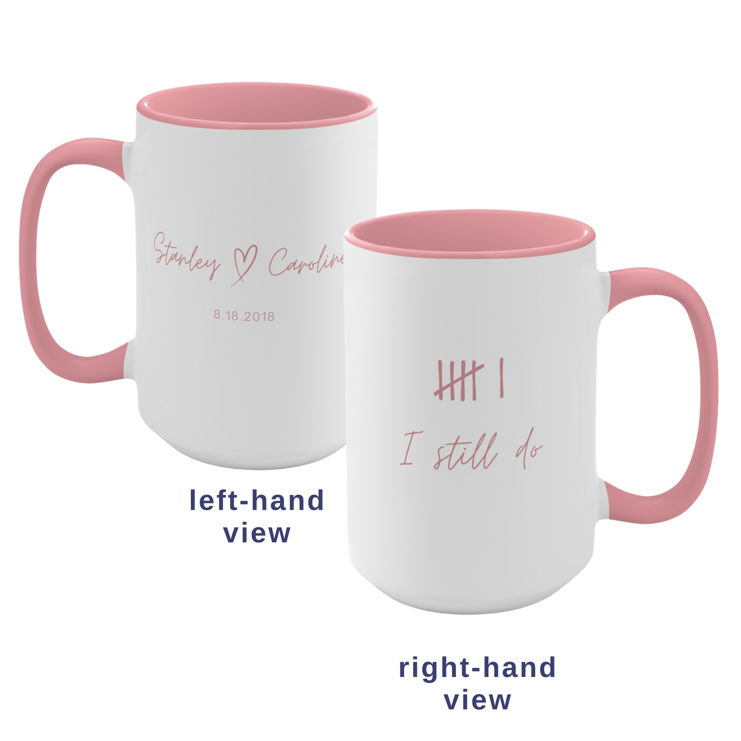 Personalized Two-Tone Tally Mark Mug