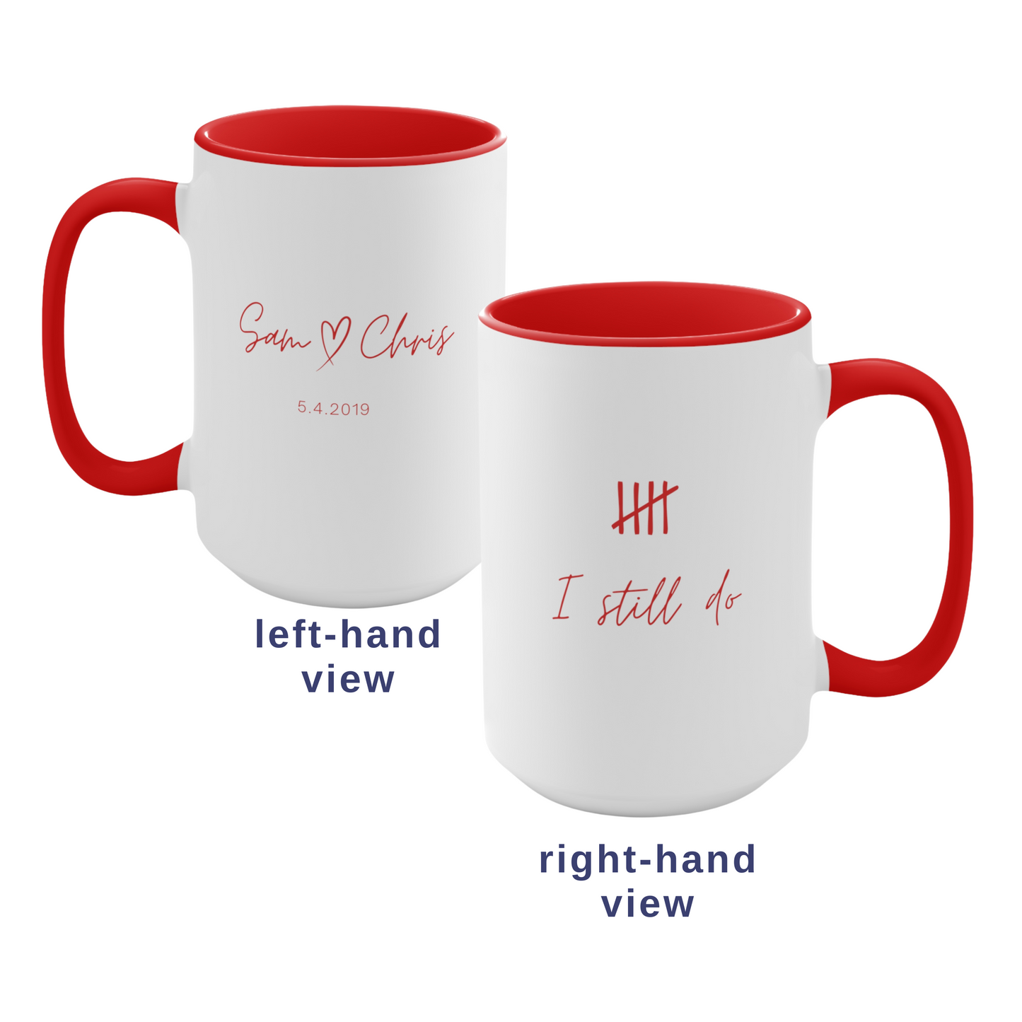 Personalized Two-Tone Tally Mark Mug