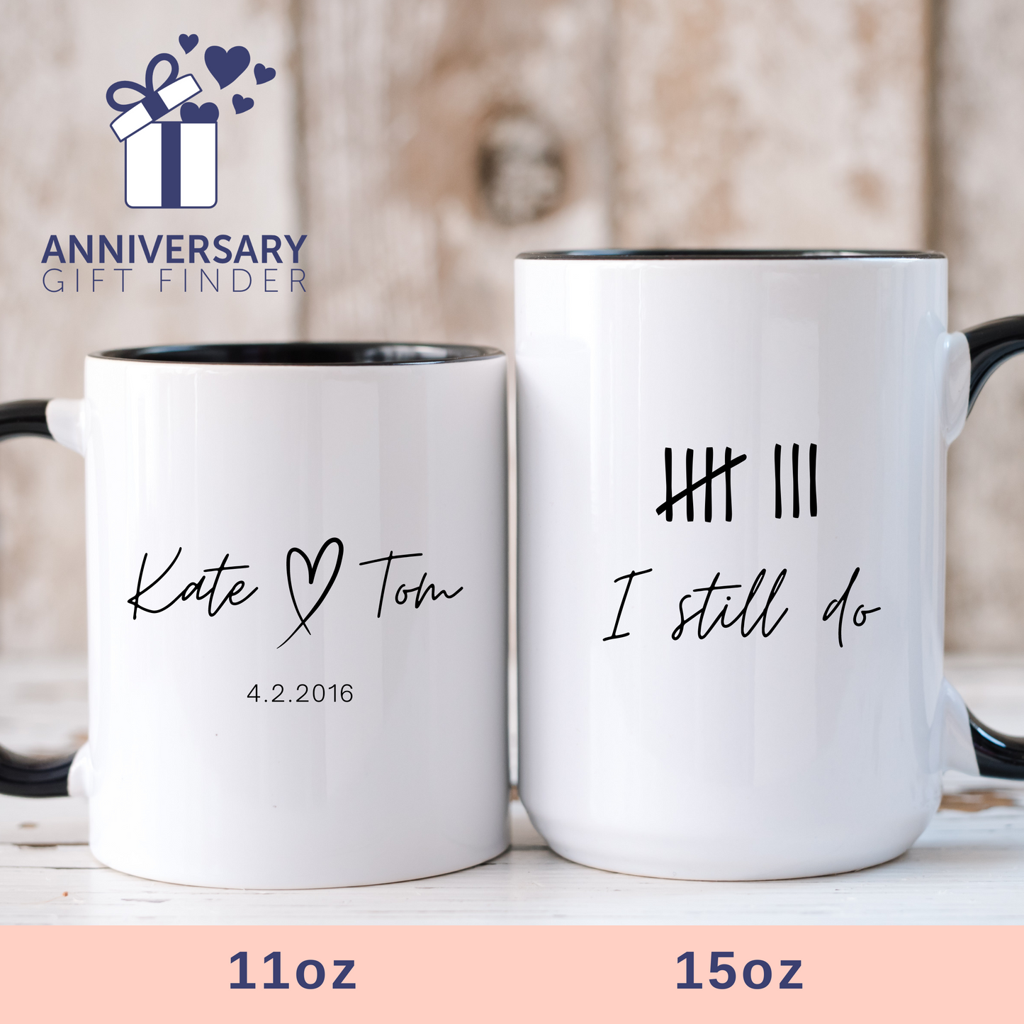 Personalized Two-Tone Tally Mark Mug